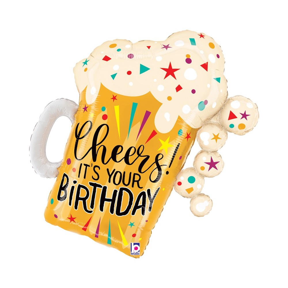 Balon foliowy Birthday Fun Confetti Beer 27''