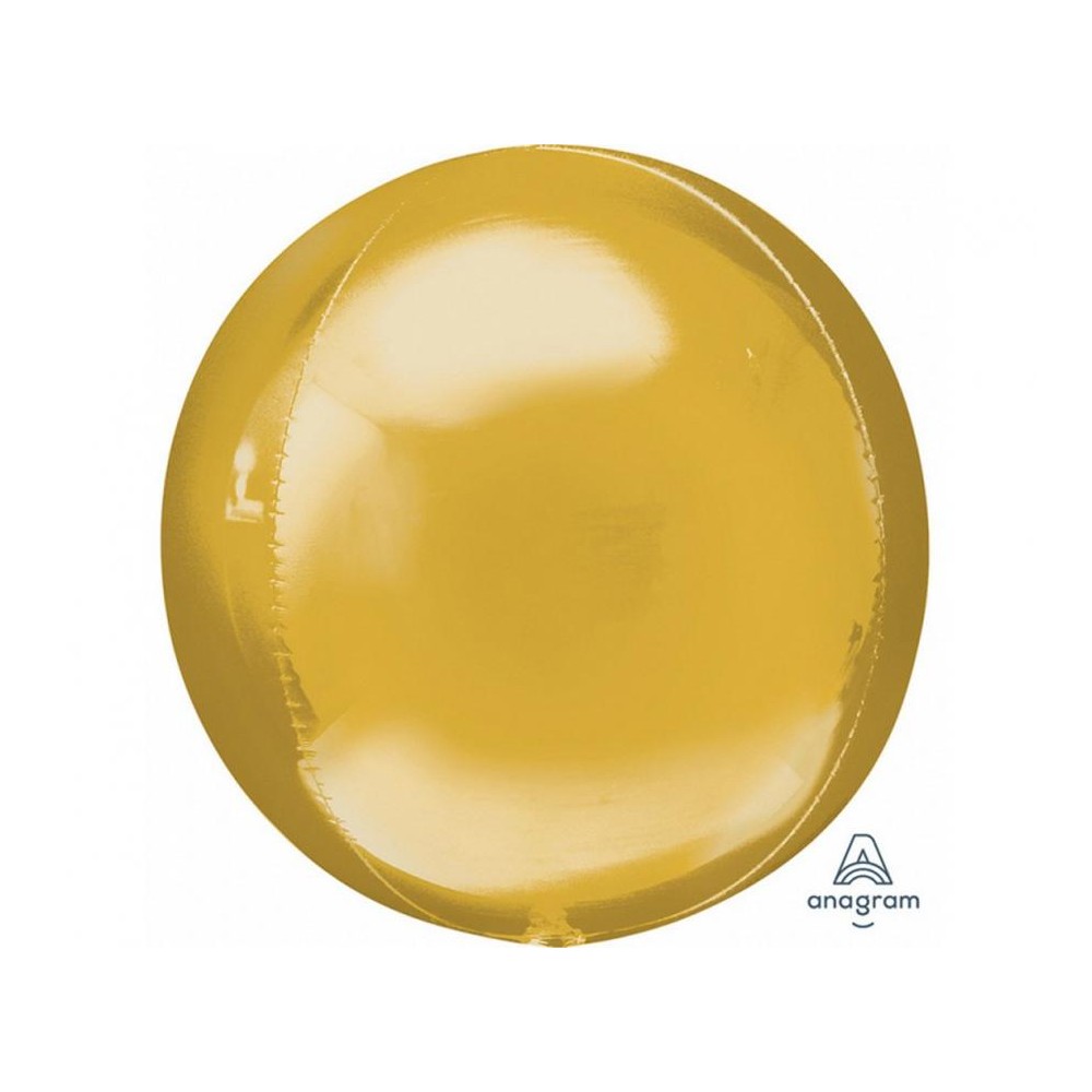Balon foliowy kula złoty ORBZ  15" 38 cm