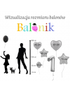 Balon foliowy Miś z balonami Happy Birthday