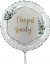 Balon foliowy koło Chrzest Święty z listkami