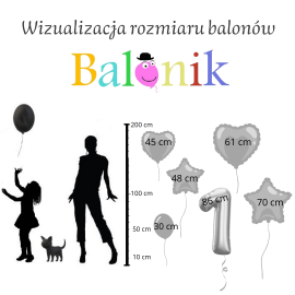 Balon foliowy Zebra 80x78 cm