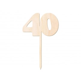 Topper drewniany na tort 40...