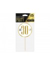 Topper papierowy "Już 30-ka?", biały, 10 cm