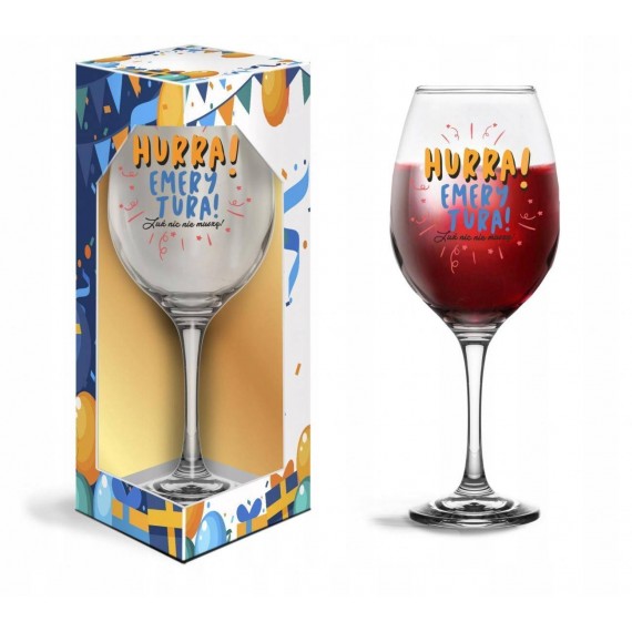 Kieliszek do wina 580ml - Hurra Emerytura