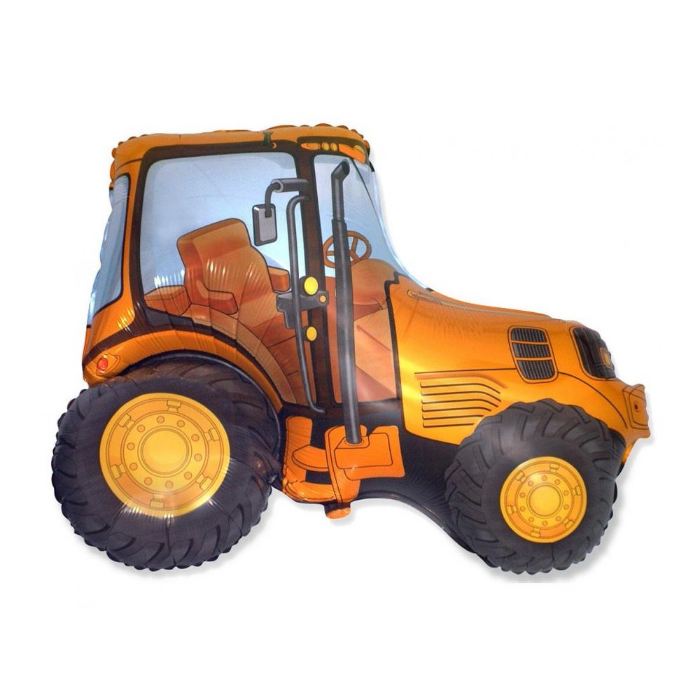 Balon foliowy Traktor pomarańczowy 75 cm