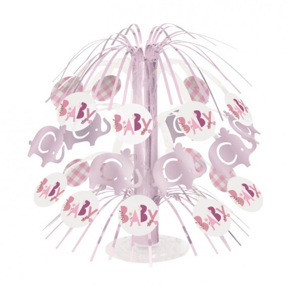 Dekoracja na stół Baby - słonik, RÓŻOWY, 20 cm