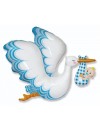 Balon foliowy bocian niebieski, 80 cm