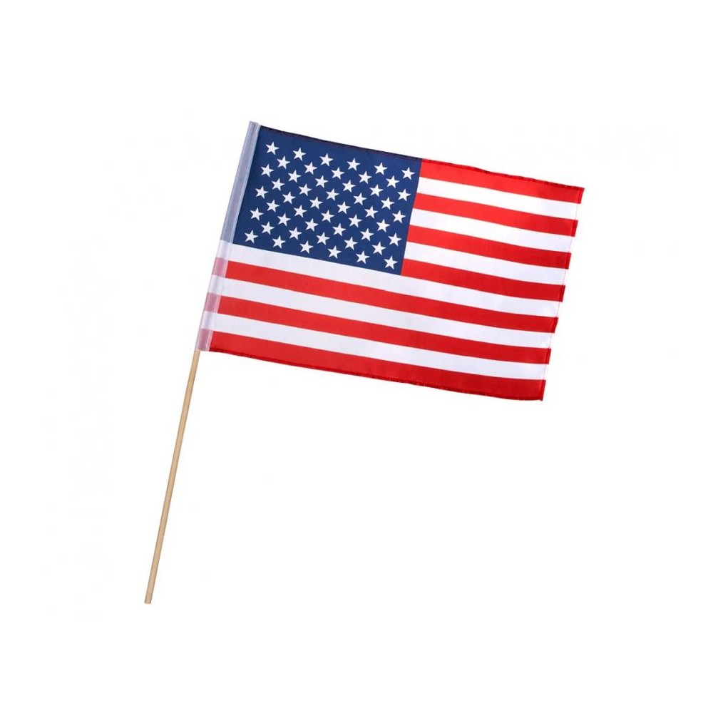 Flaga USA (30 x 45 cm / 60 cm patyk )