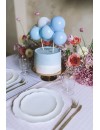 Balonowy topper na tort, niebieski, 29 cm