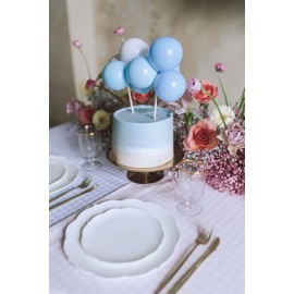 Balonowy topper na tort, niebieski, 29 cm