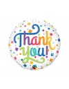 Balon foliowy  kółko 18" QL "Thank You - Colorful Confetti"