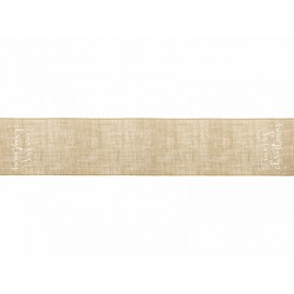 Bieżnik jutowy Merry Christmas, biały, 50x250cm