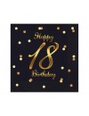 Serwetki papierowe Happy 18 Birthday, 33 x 33 cm, 20 szt.