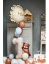 Balon foliowy stojący Cyfra "1" z Misiem, 81 x 72 cm