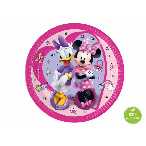 Talerzyki urodzinowe Myszka Minnie - 23 cm - 8 szt.