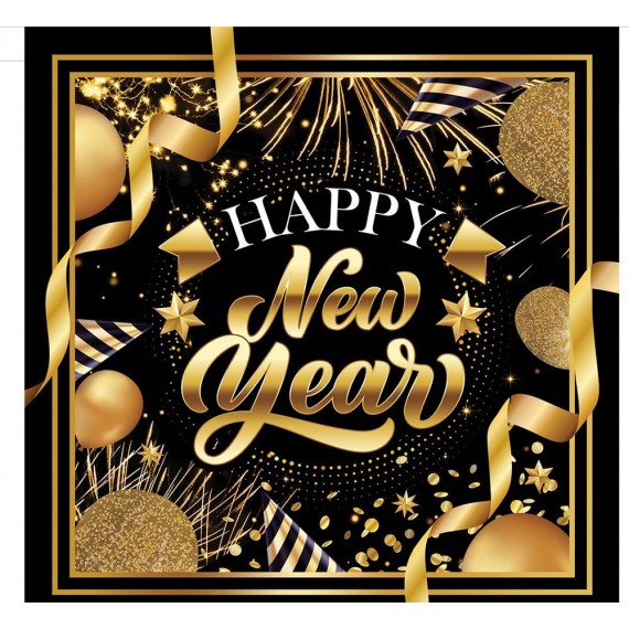 Serwetki papierowe Happy New Year 33x33 cm, 20 szt.