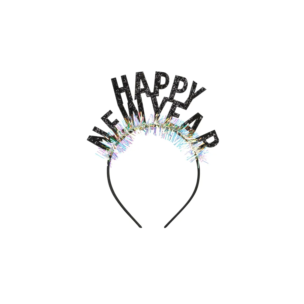 Opaska Happy New Year, 15,5 x 20,5 cm, czarna