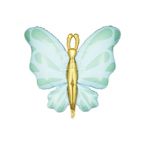 Balon foliowy Motyl, 69x69 cm, mięta