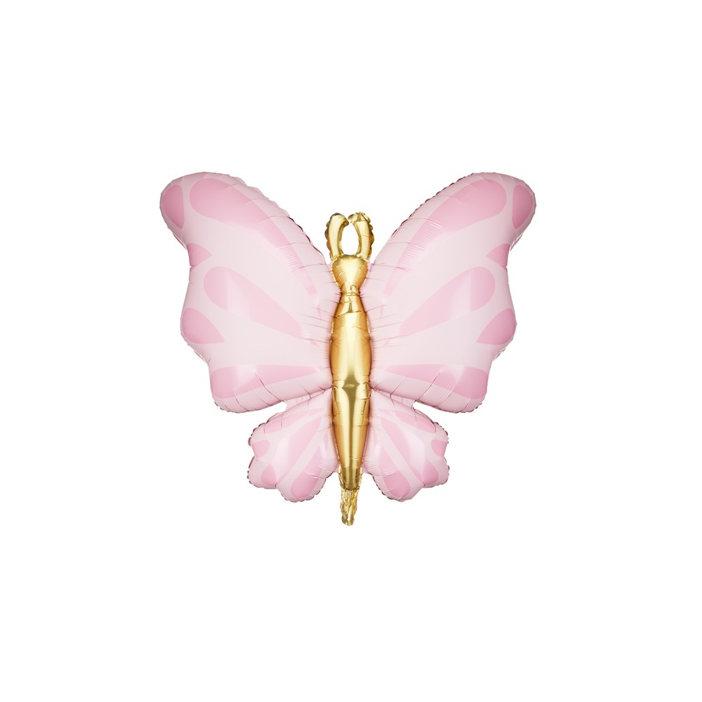 Balon foliowy Motyl, 69x69 cm, róż