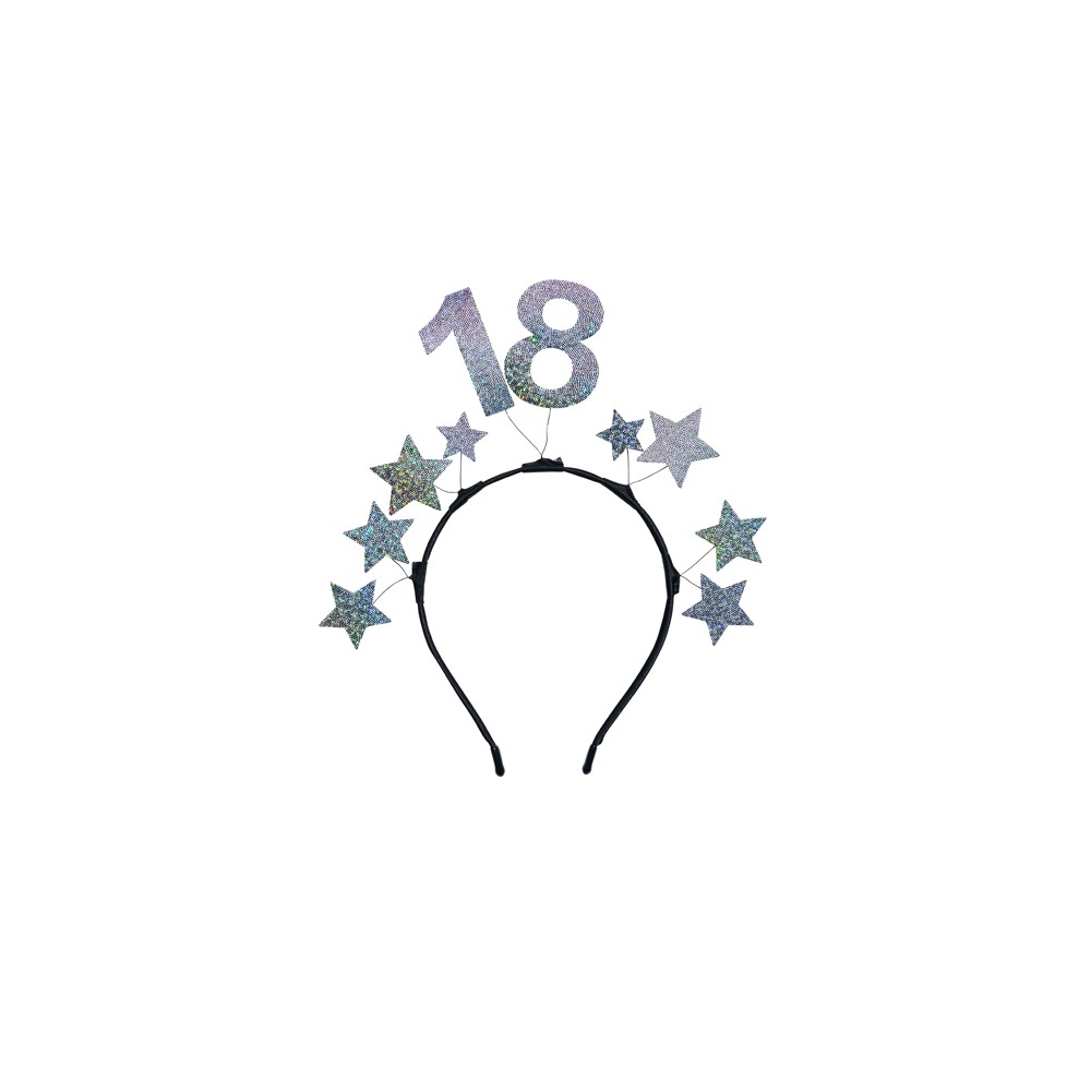 Opaska z gwiazdkami 18, srebrna