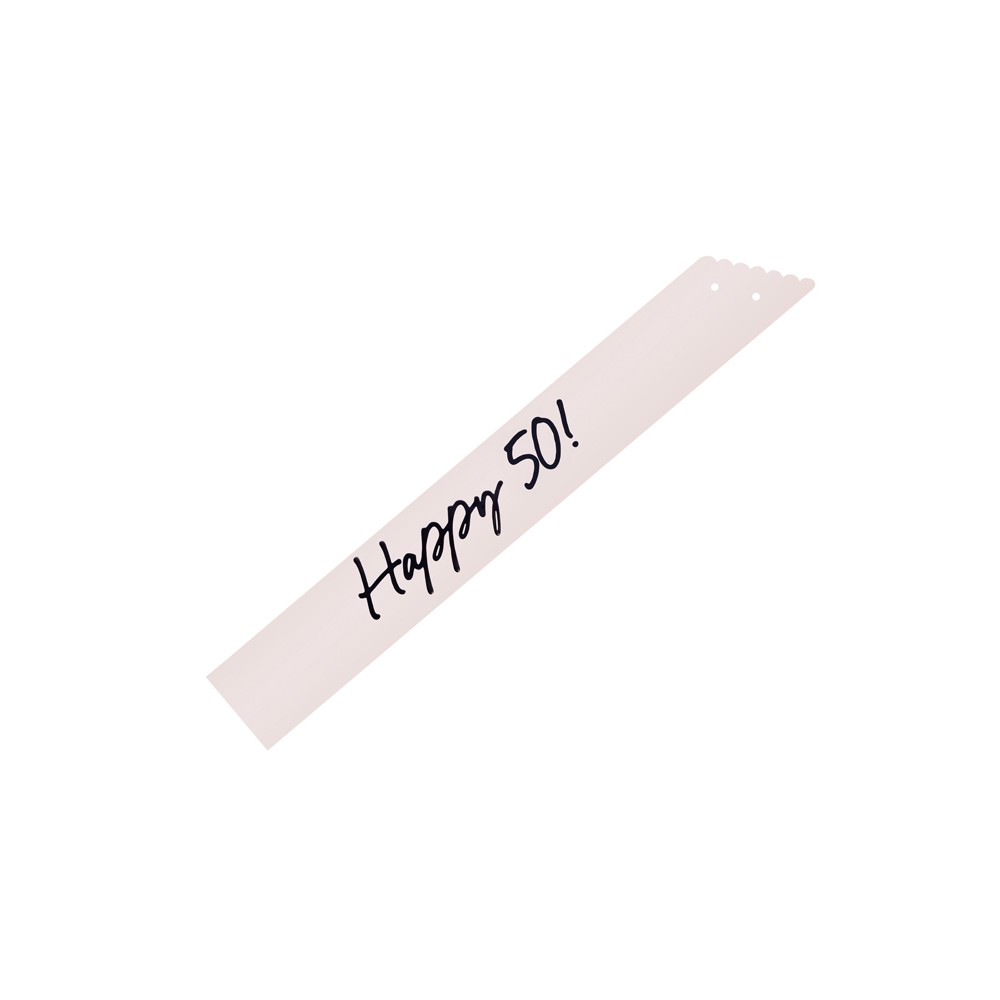 Szarfa Happy 50, krem, 76 cm