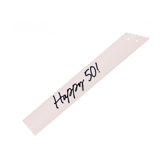 Szarfa Happy 50, krem, 76 cm