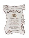 Dyplom grawerowany gratulacje - 50 Rocznica Ślubu