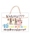 Tablica z pieniędzmi 40 urodziny