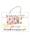 Tablica z pieniędzmi 50 urodziny