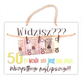 Tablica z pieniędzmi 50...