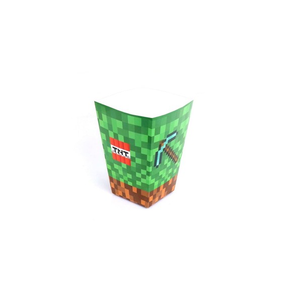Pudełka na popcorn Piksele - 6 szt.