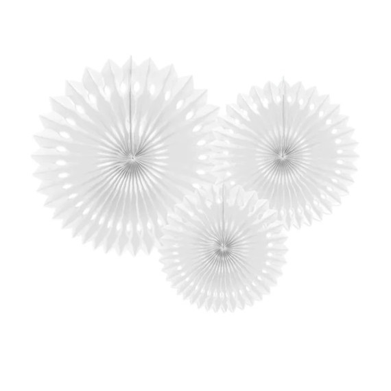 Rozety dekoracyjne, biały, 20-30cm