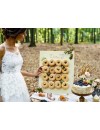Ściana na Donuty, naturalne drewno