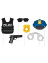 Rekwizyty do zdjęć "Policja", 6 elementów
