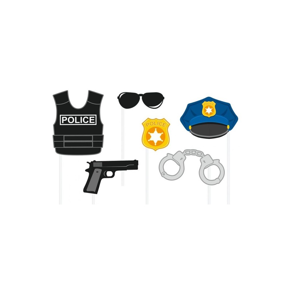 Rekwizyty do zdjęć "Policja", 6 elementów