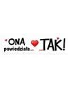 Rekwizyty do zdjęć "ONA powiedziała TAK!"