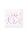 Serwetki Baby shower, 33x33cm, różowe