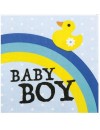 Serwetki Baby boy, 33x33cm, niebieskie, kaczuszka