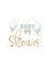 Serwetki Baby shower, 33x33cm, niebieskie