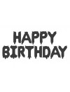 Balon foliowy Happy Birthday, 340x35cm, czarny