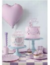 Topper akrylowy na tort Happy Birthday, fioletowy, 16.5 cm