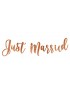 Baner Just Married, różowe...
