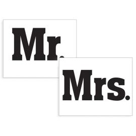 Naklejki na buty Mr, Mrs