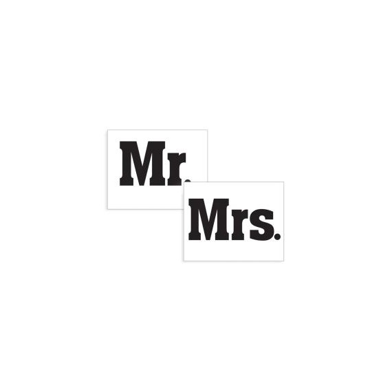 Naklejki na buty Mr, Mrs