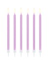 Świeczki urodzinowe gładkie, jasny liliowy, 14cm