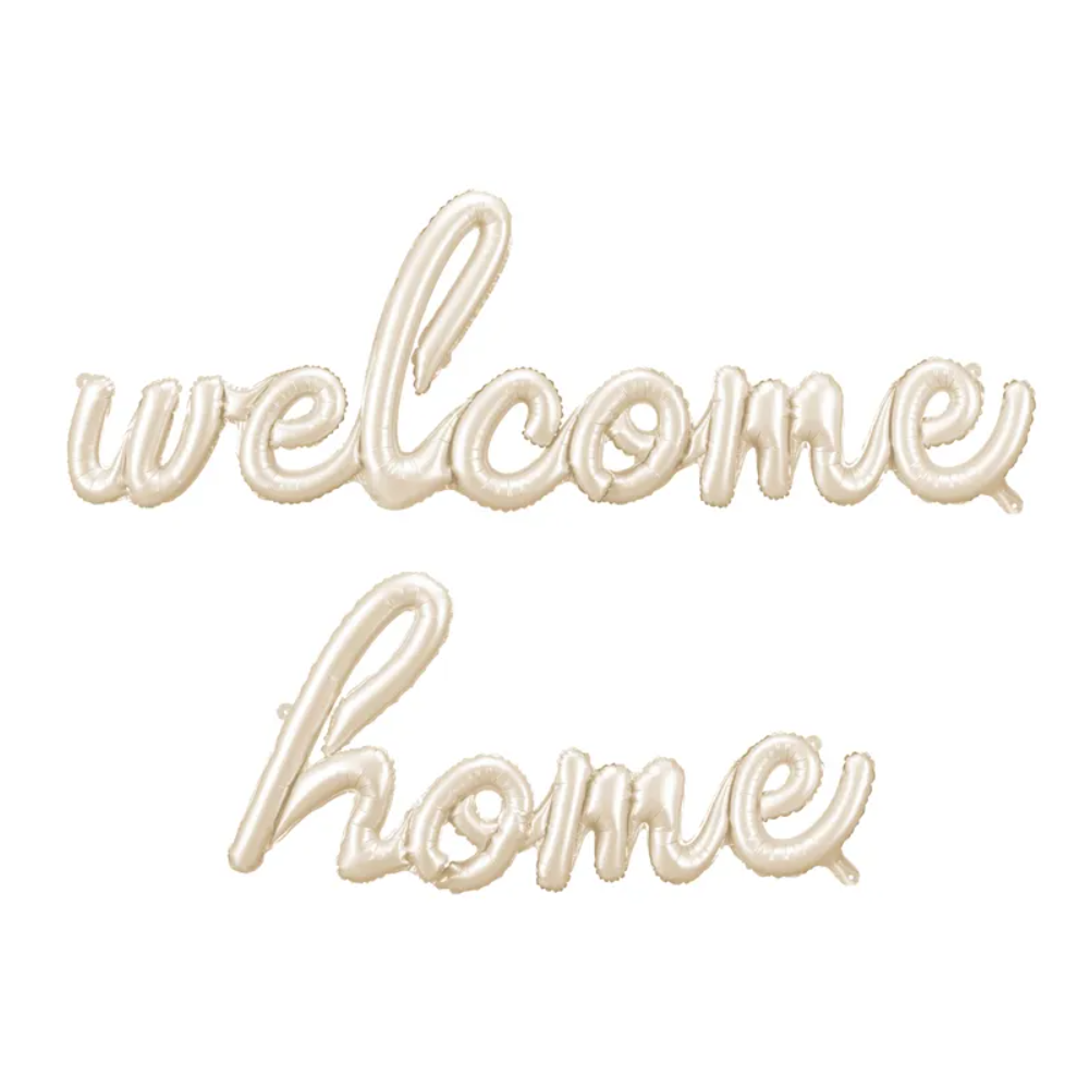 Balon foliowy Welcome Home, 335x71 cm, cappuccino