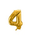 Balon foliowy Cyfra ''4'', 86cm złoty