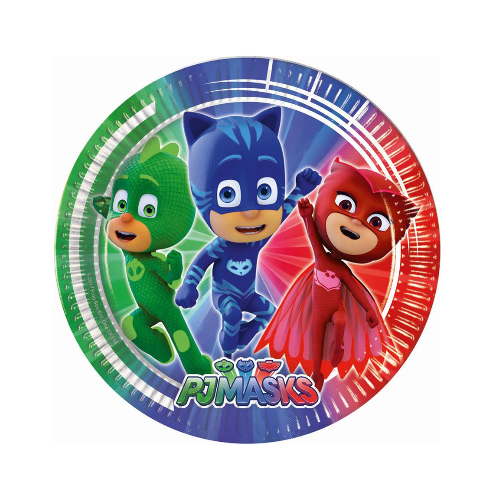 Talerzyki papierowe PJ Masks, 23 cm