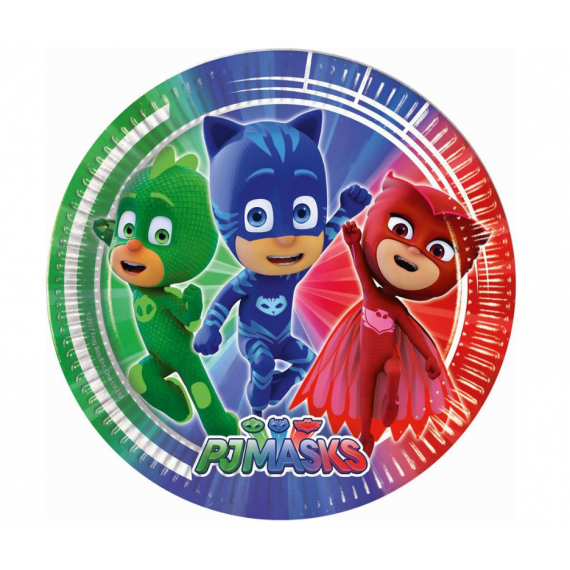 Talerzyki papierowe PJ Masks, 23 cm