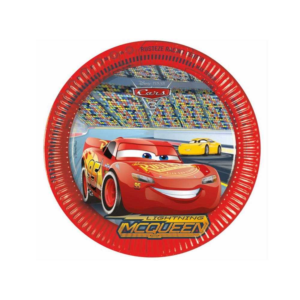 Talerzyki papierowe Cars 3, 23cm